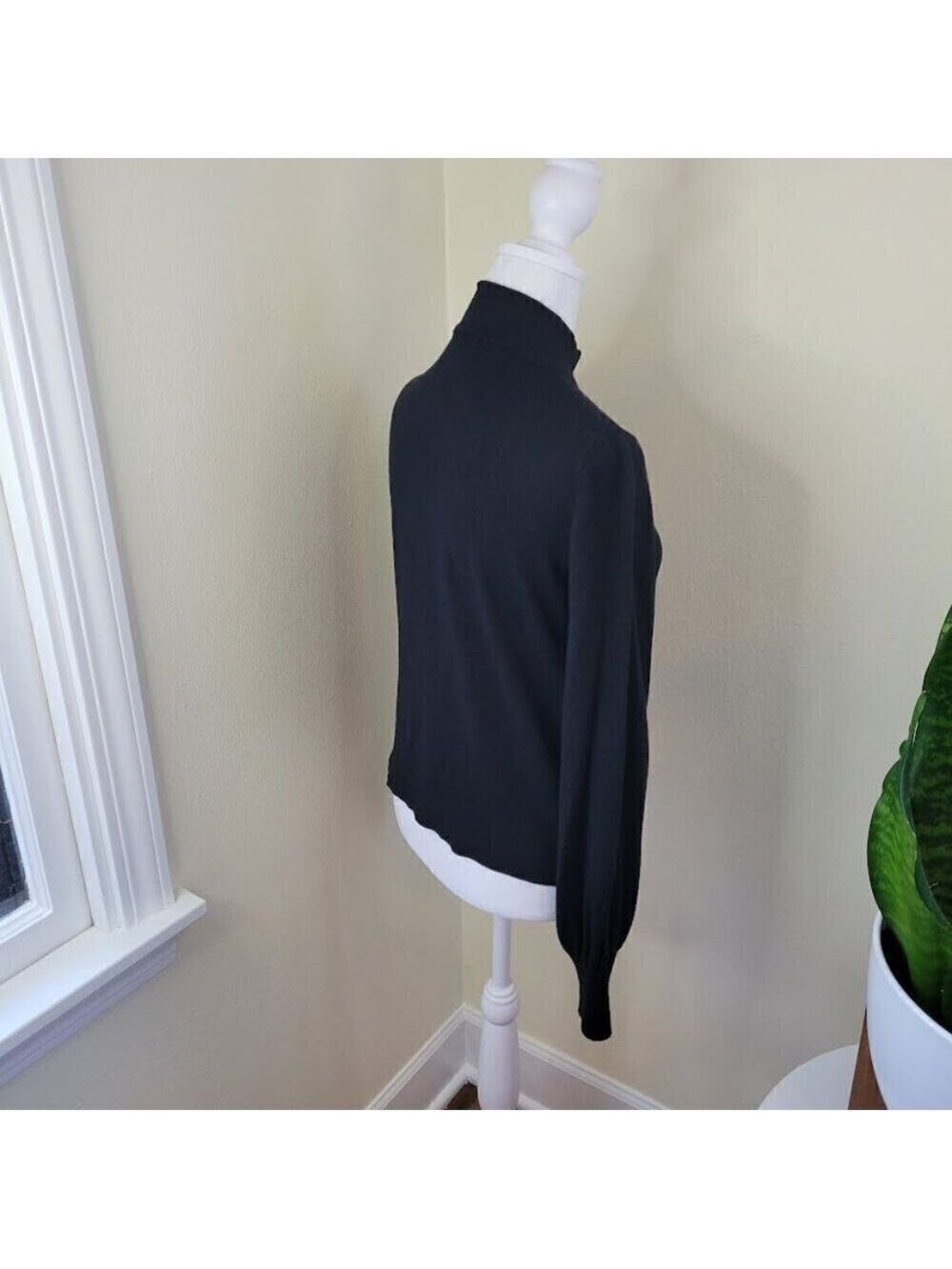 Topshop Black Knit Turtleneck Sweater Long Sleeve Pullover Women's Size 4 - Picture 6 of 13
